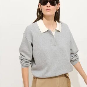 Alex Mill Bond St Polo In Cotton Cashmere In Gray